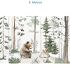 Papel de Parede Infantil Urso na Floresta Verde - Mural