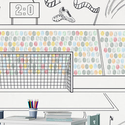Papel de Parede Infantil Futebol Colors - Mural