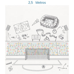 Papel de Parede Infantil Futebol Colors - Mural