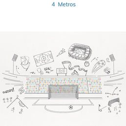 Papel de Parede Infantil Futebol Colors - Mural