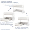 Cama Infantil Mezanino Fazenda - Branco