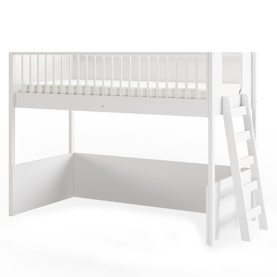 Cama Infantil Mezanino Fazenda - Branco