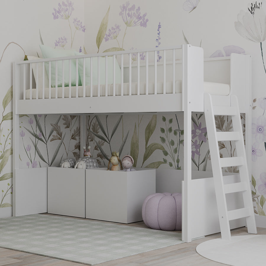 Cama Infantil Mezanino Fazenda - Branco