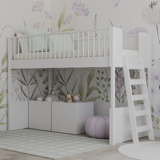 Cama Infantil Mezanino Fazenda - Branco