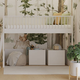 Cama Infantil Mezanino Fazenda - Branco