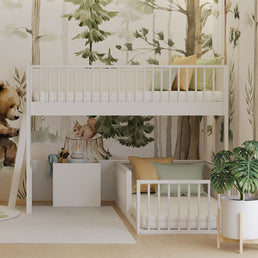 Cama Infantil Mezanino Fazenda - Branco