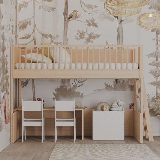 Cama Infantil Mezanino Fazenda - Carvalho