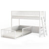 Beliche Infantil Montessoriana Com Cama de Solteiro Fazenda - Branco