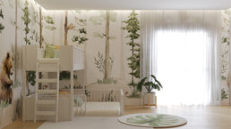 Beliche Infantil Montessoriana Com Cama de Solteiro Fazenda - Branco