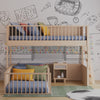 Beliche Infantil Montessoriana Com Cama de Solteiro Fazenda - Carvalho