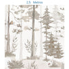 Papel de Parede Infantil Árvores Aquarela Bege - Mural