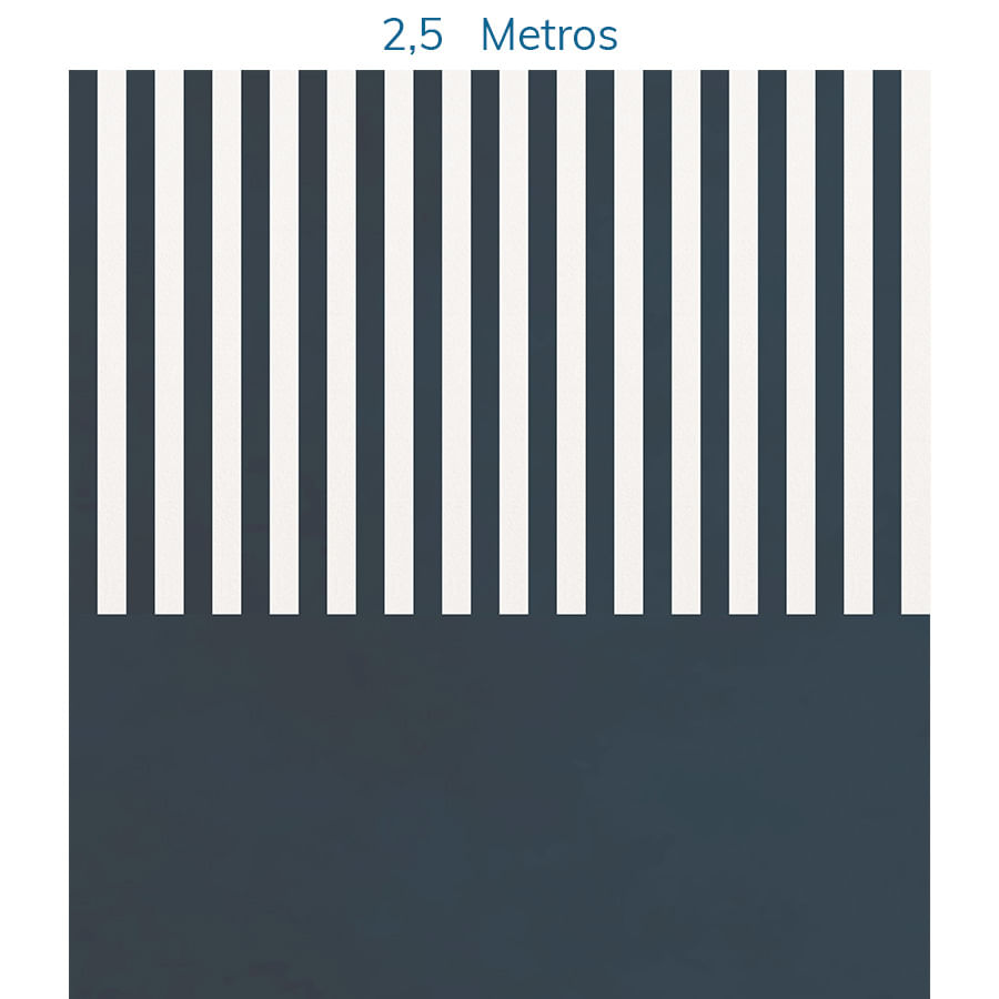 Papel de Parede Infantil Listra Com Meia Parede Aquarela Marinho - Mural