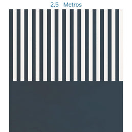 Papel de Parede Infantil Listra Com Meia Parede Aquarela Marinho - Mural