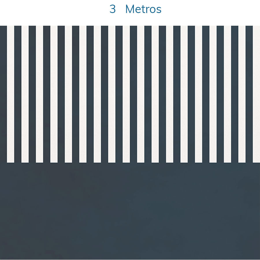 Papel de Parede Infantil Listra Com Meia Parede Aquarela Marinho - Mural