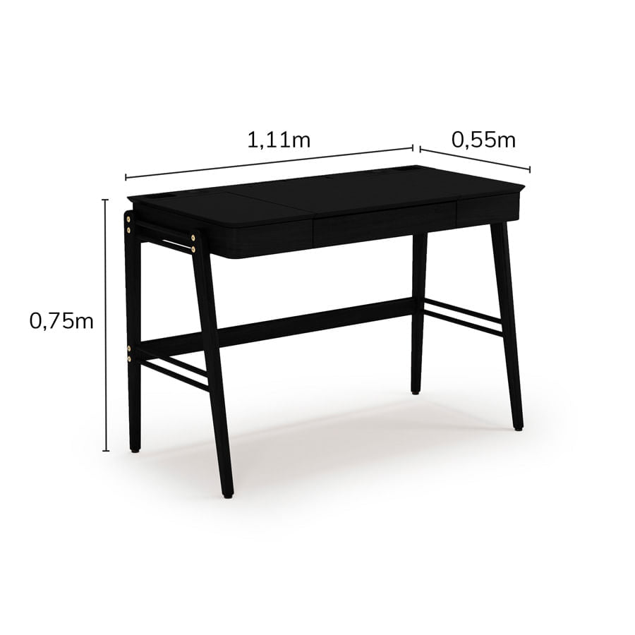 Escrivaninha Oliver - Madeira Preto