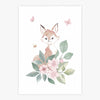 Quadro Infantil Raposa Jardim da Mali - Vertical