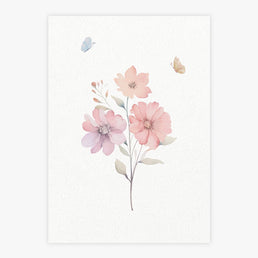 Quadro Infantil Flores Paris - Vertical