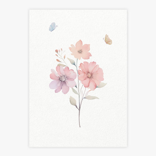 Quadro Infantil Flores Paris - Vertical