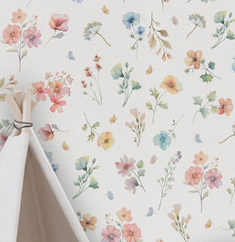 Papel de Parede Floral Paris Cru