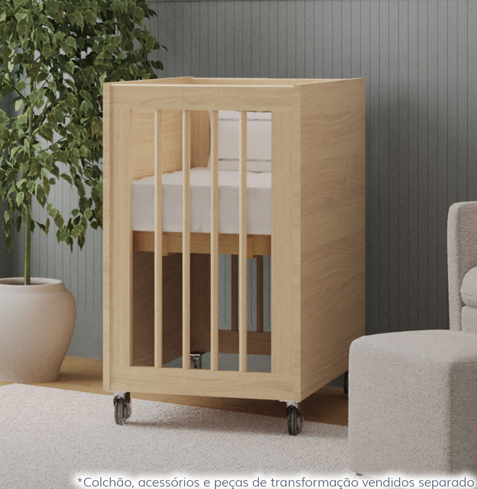 Berço Haus Nature 3 em 1 - Carvalho – Lilibee