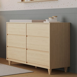 Cômoda de Bebê Haus Nature 6 Gavetas - Carvalho