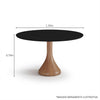Mesa de Jantar Gota Redonda - Madeira Preto