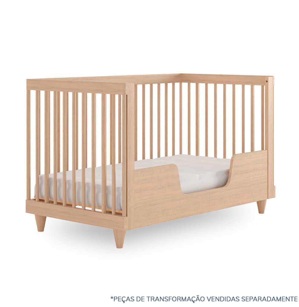 Berço Haus Nature 3 em 1 Palitado - Carvalho