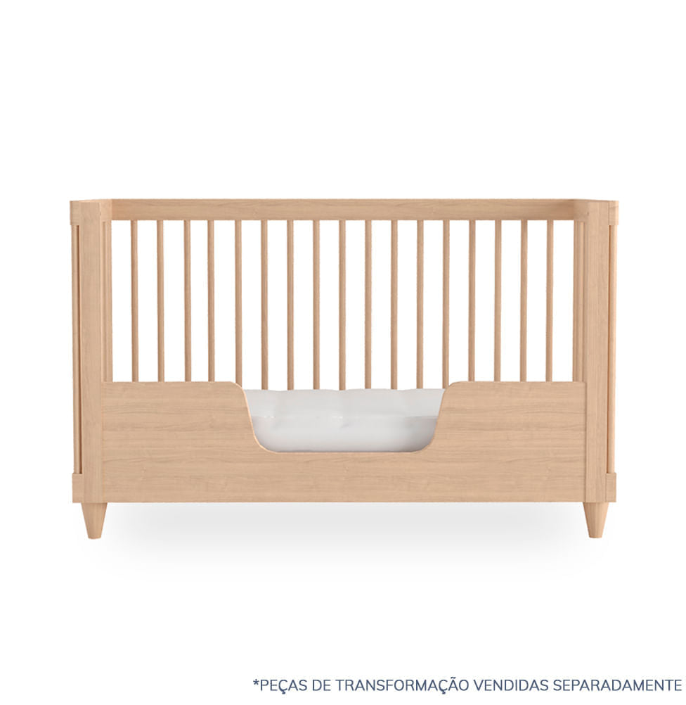 Berço Haus Nature 3 em 1 Palitado - Carvalho – Lilibee