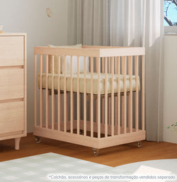 Berço Haus Nature 3 em 1 Palitado - Carvalho