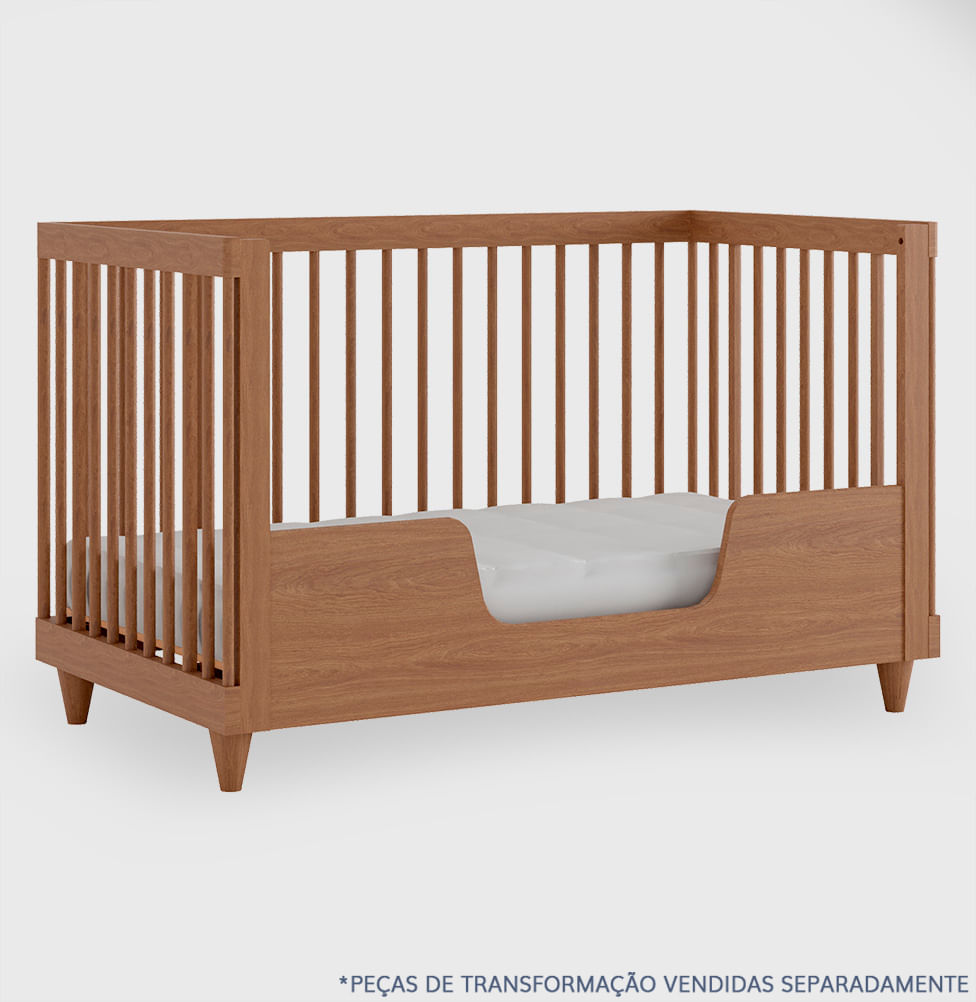 Berço Haus Nature 3 em 1 Palitado - Freijó