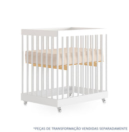 Berço Haus Nature 3 em 1 Palitado - Branco