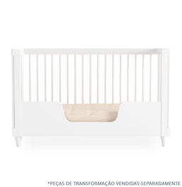 Berço Haus Nature 3 em 1 Palitado - Branco