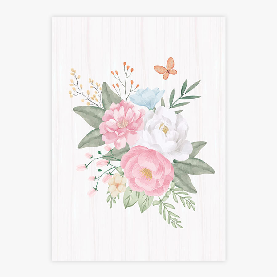 Quadro Infantil Bouquet de Flores do Campo - Vertical