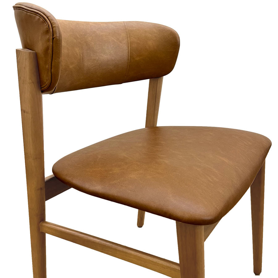 Cadeira Para Mesa de Jantar Madri - Jequitibá Natural e Caramelo