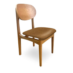 Conjunto de 2 Cadeiras Para Mesa de Jantar Luiza Jequitibá Natural - Caramelo