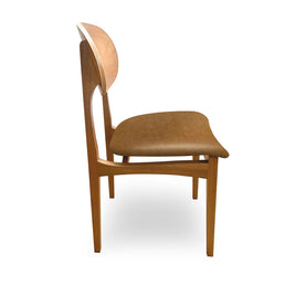 Conjunto de 2 Cadeiras Para Mesa de Jantar Luiza Jequitibá Natural - Caramelo
