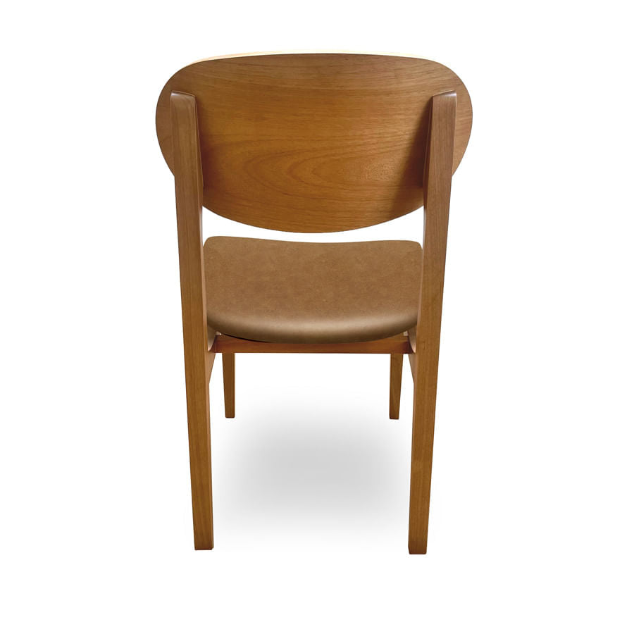 Conjunto de 2 Cadeiras Para Mesa de Jantar Luiza Jequitibá Natural - Caramelo