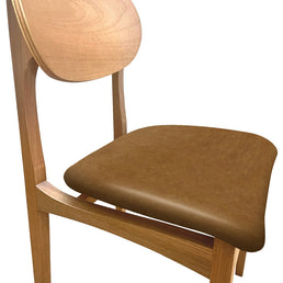Conjunto de 2 Cadeiras Para Mesa de Jantar Luiza Jequitibá Natural - Caramelo