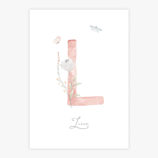 Quadro Infantil Inicial Jardim de Outono - Vertical