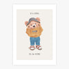 Quadro Infantil Urso It's Cool To Be Kind - Vertical
