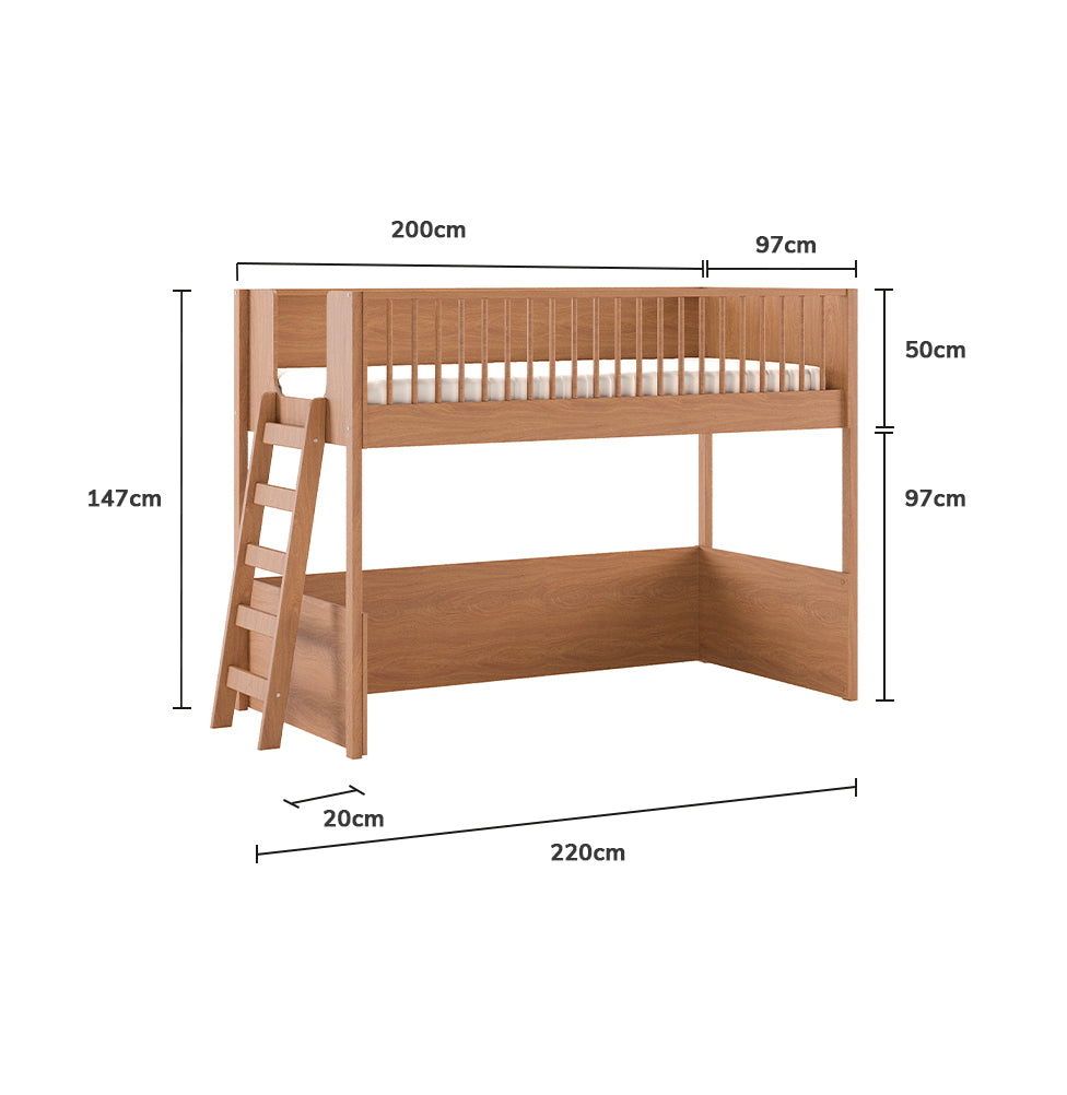 Cama Infantil Mezanino Fazenda - Freijó