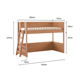 Cama Infantil Mezanino Fazenda - Freijó