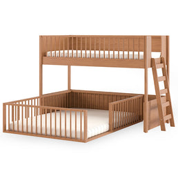 Beliche Infantil Montessoriana Com Cama de Casal Fazenda - Freijó