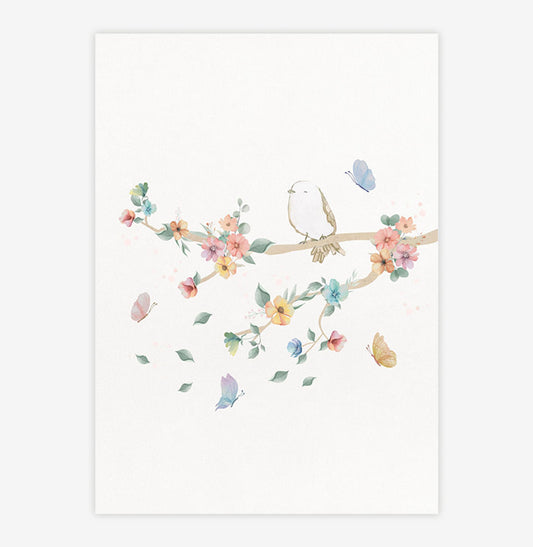 Quadro Infantil Paris Galho Direita - Vertical