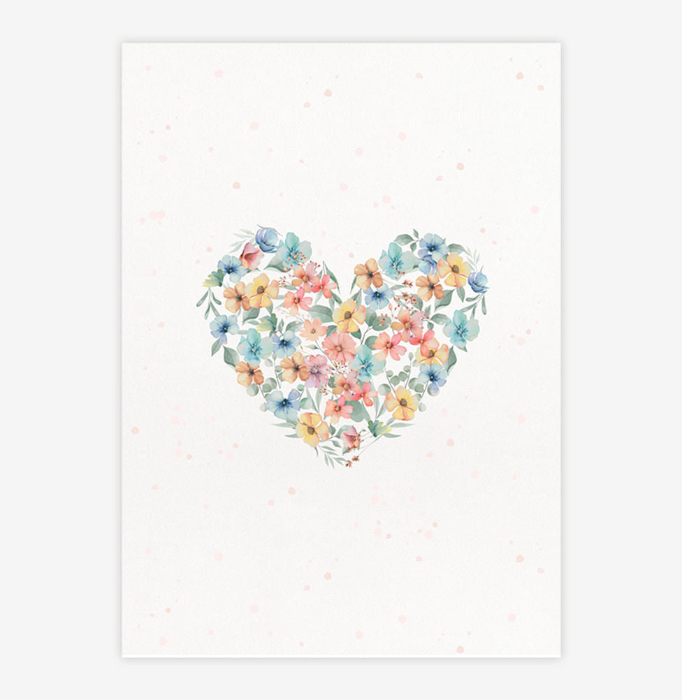 Quadro Infantil Coração Paris - Vertical