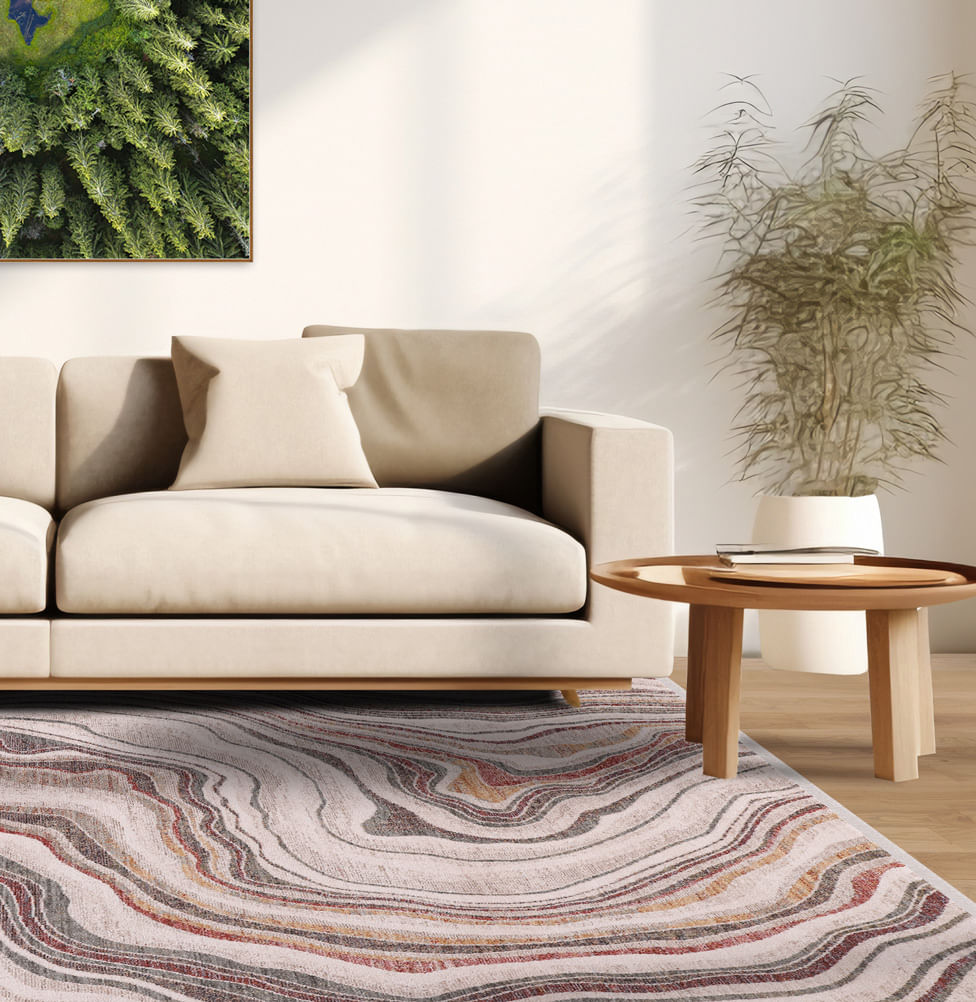 Tapete Onda Colorido - Terracota