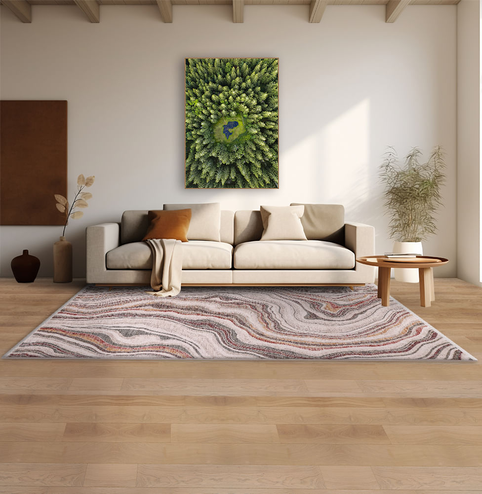 Tapete Onda Colorido - Terracota