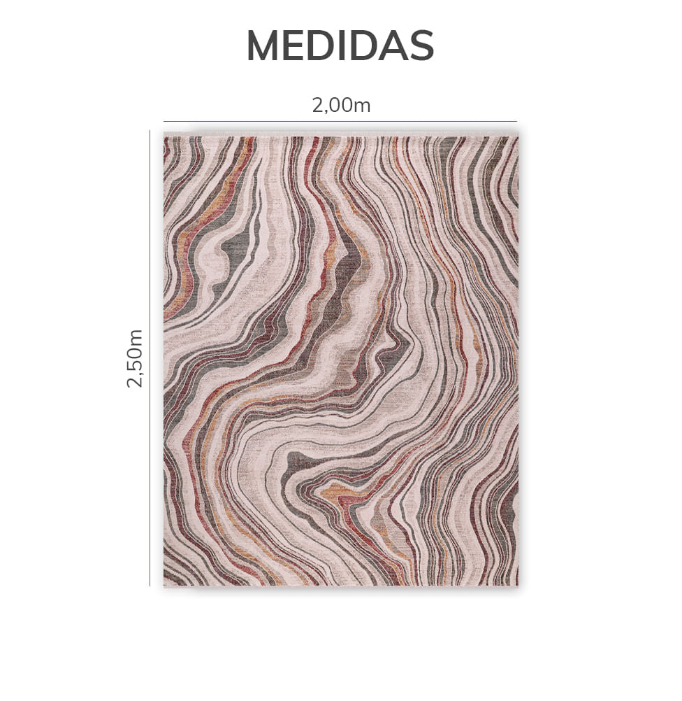 Tapete Onda Colorido - Terracota