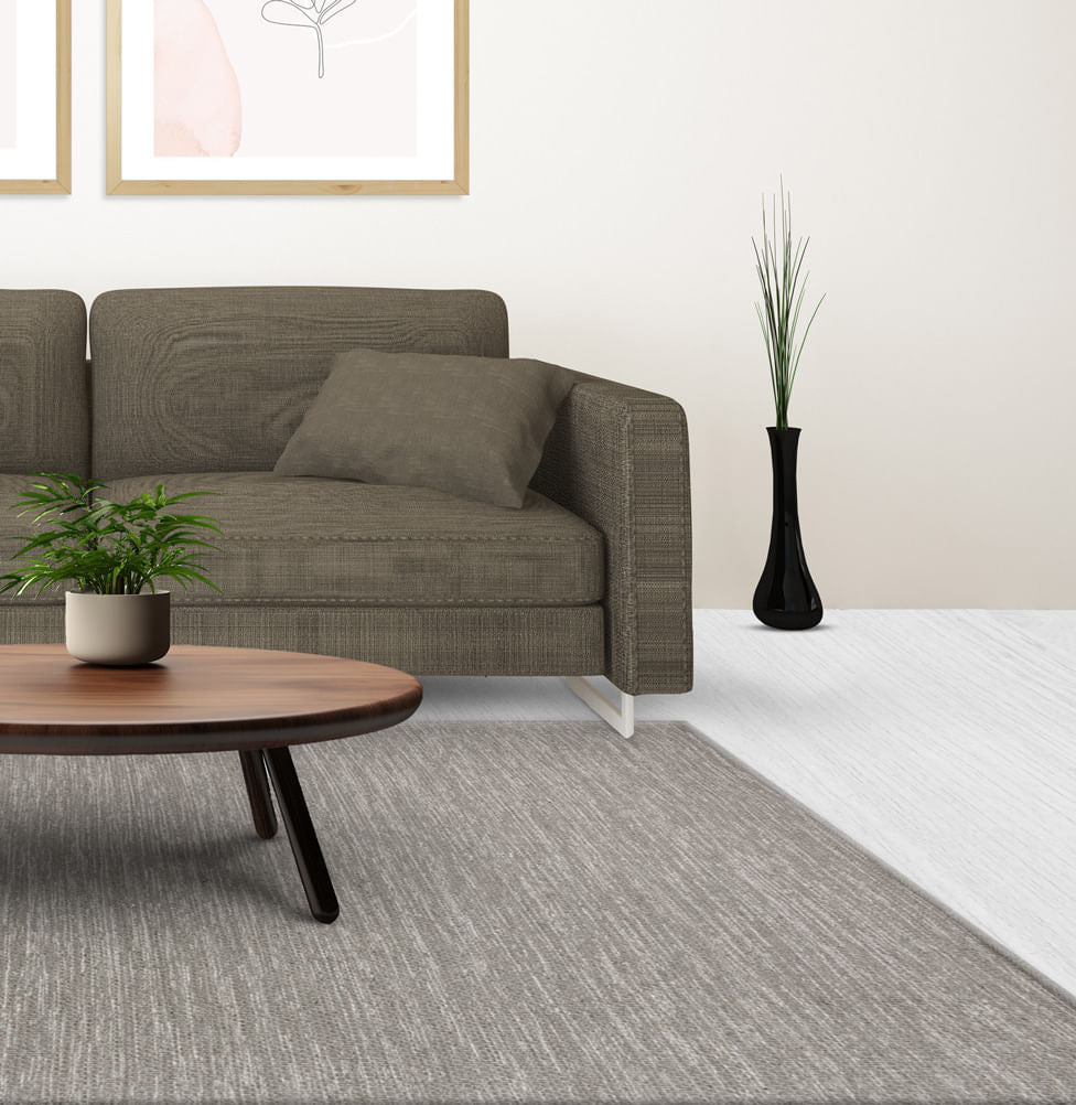 Tapete Rafia Mini - Cinza