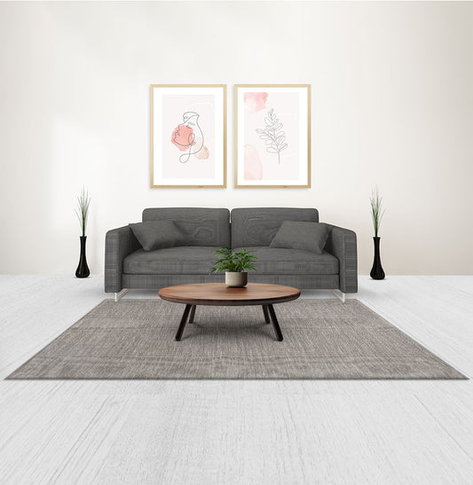 Tapete Rafia Mini - Cinza